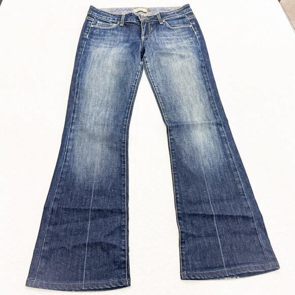 Paige Laurel Canyon Flare Leg Dark Wash Denim Jeans Size 28 - Picture 2 of 9